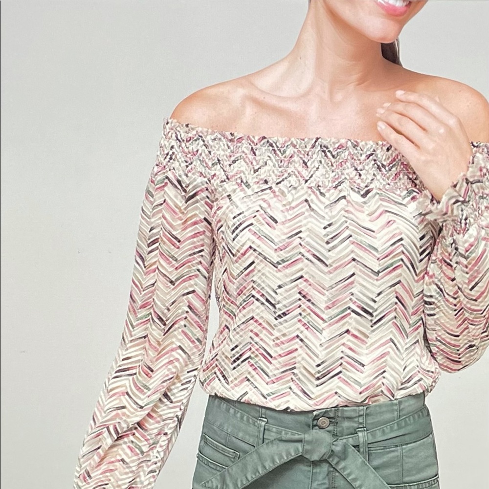NWT WHBM Silk Blend Off The Shoulder Blouse XS